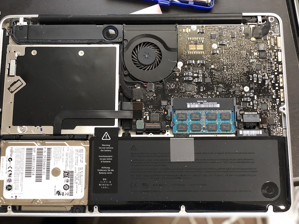 MacBook Pro mid2009 HDDからSSDへ変更手順３